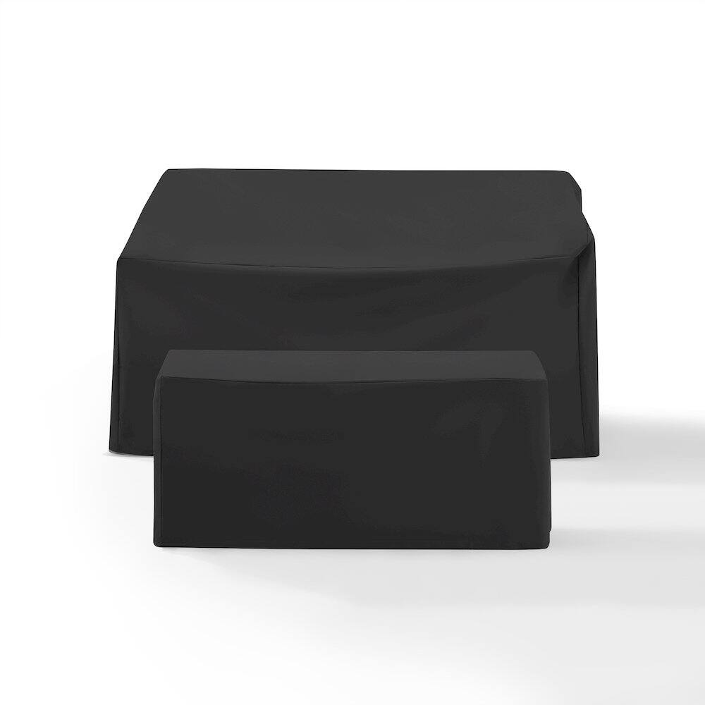 Alt View 2. Crosley Furniture - 2Pc Outdoor Furniture Cover Set - Loveseat & Coffee Table - Black.