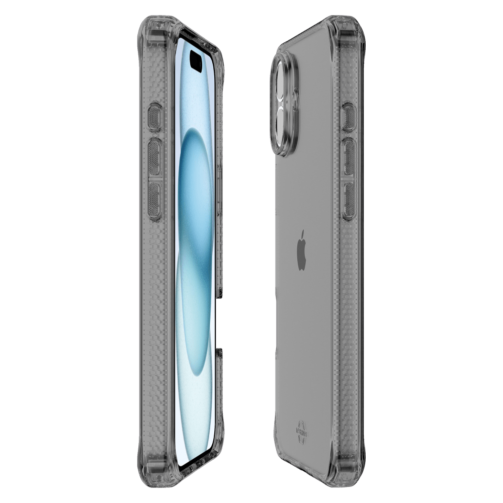 Alt View 3. Itskins - Spectrum_R Clear Case for Apple iPhone 16 - Black.