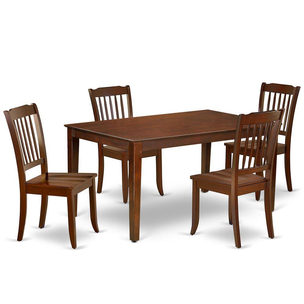 Back. East West Furniture - Dining Room Set Mahogany - Brown.
