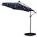 Front. Ainfox - Ainfox 10FT Solar LED Outdoor Patio Yard Offset Umbrella with Cross Base for Market,Garden,Deck,Backyard,Pool,with light - navy blue.