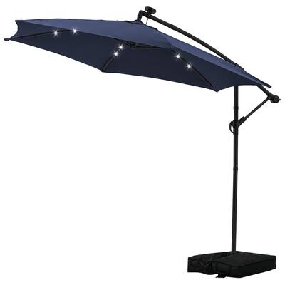 ainfox 11ft 2 tier offset hanging patio solar-powered umbrella 15ft Large with Solar Lights, Double-Sided Outdo Shop Tacu 2.52 inches Ainfox 10FT Solar LED Outdoor