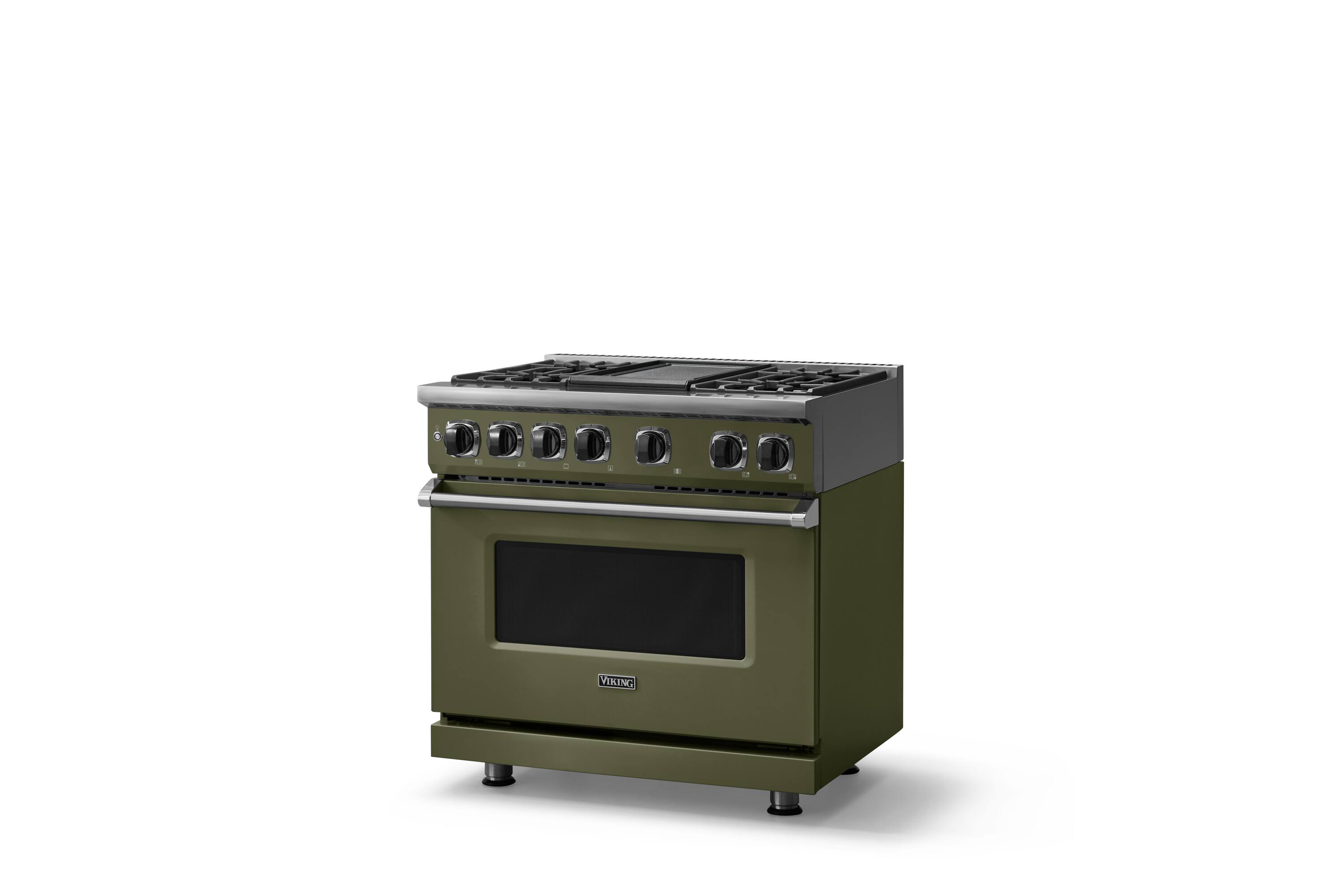 Angle. Viking - 36"W. 5.6 Cu. Ft. 7S Self-Clean Dual Fuel Range-Martini - Martini.