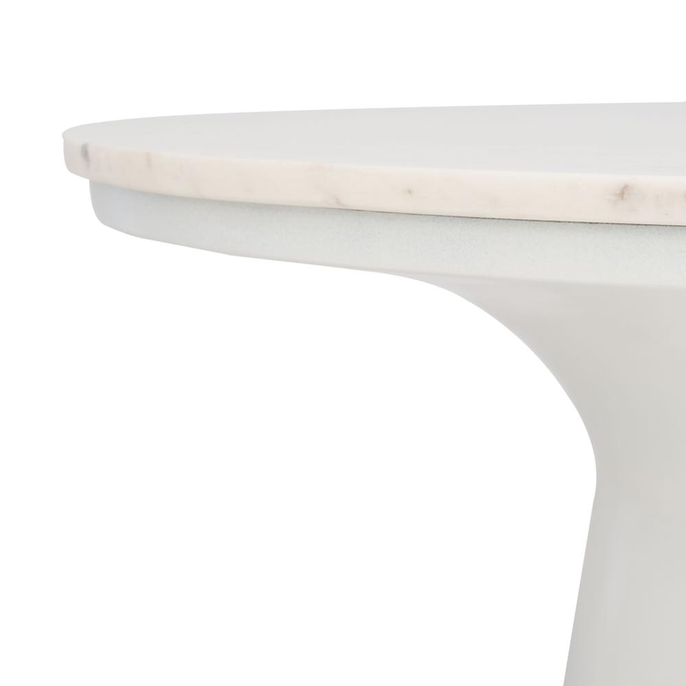 Front. Safavieh - Mila Pedestal Coffee Table, White Marble/White - White.