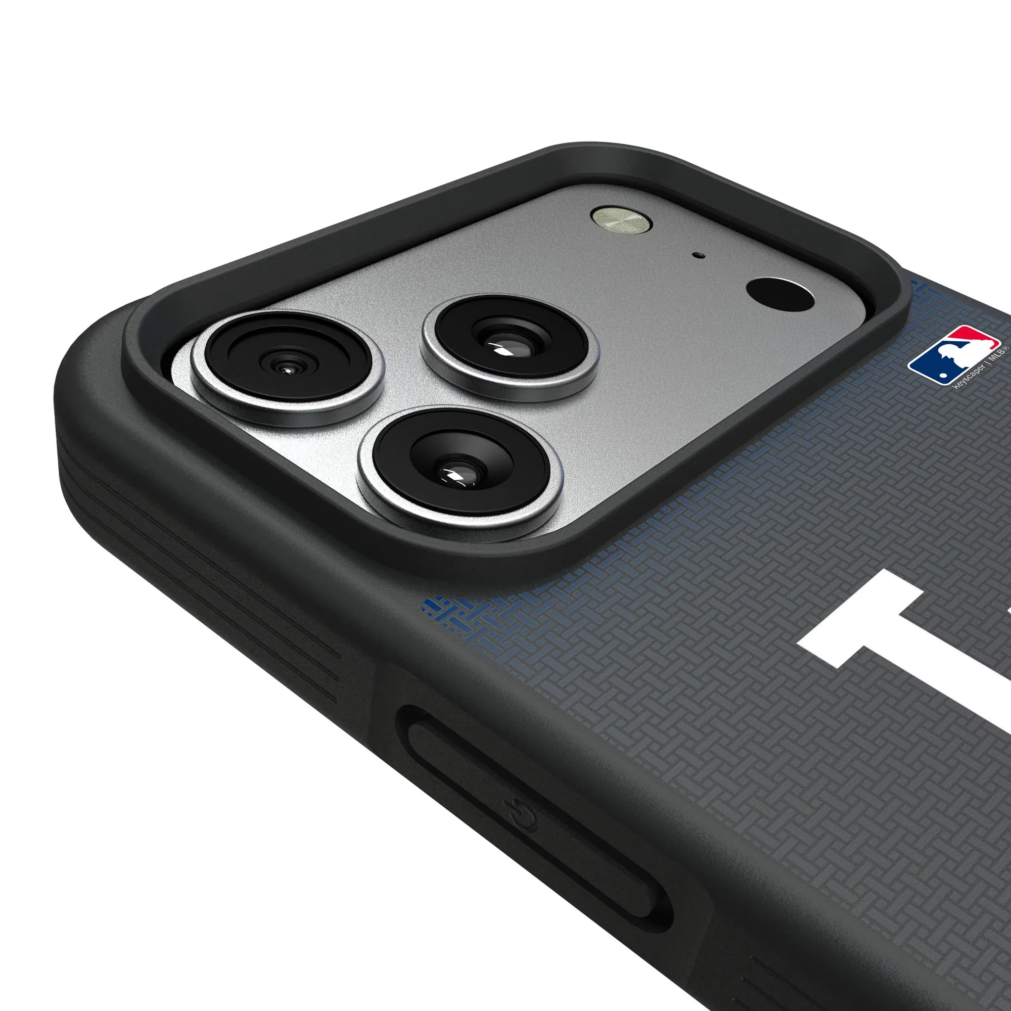 Alt View 2. Keyscaper - Los Angeles Dodgers Bump Case with 8.2ft Drop Protection - 15 Pro - Black.