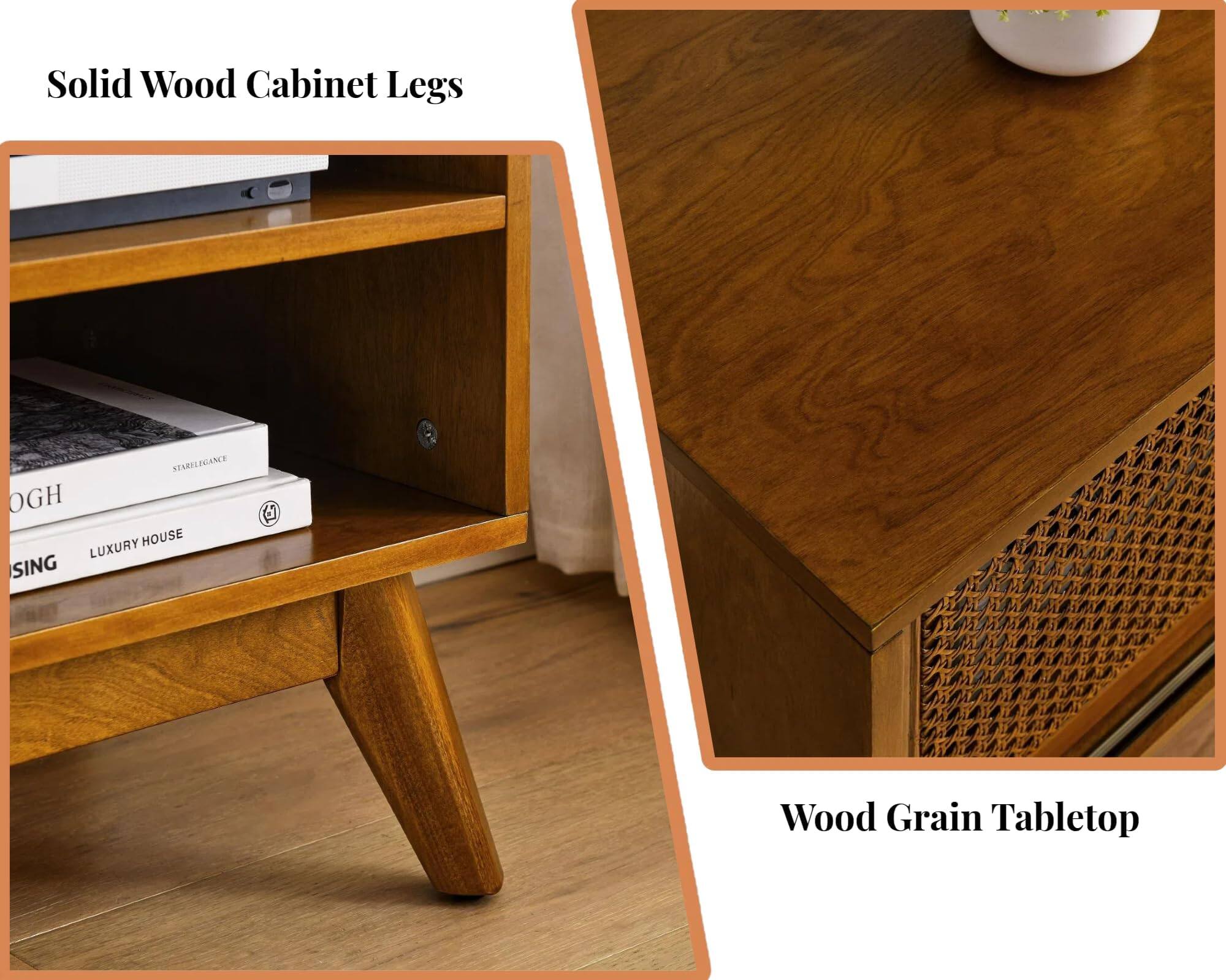 Solid Wood Cabinet Legs

Wood Grain Tabletop