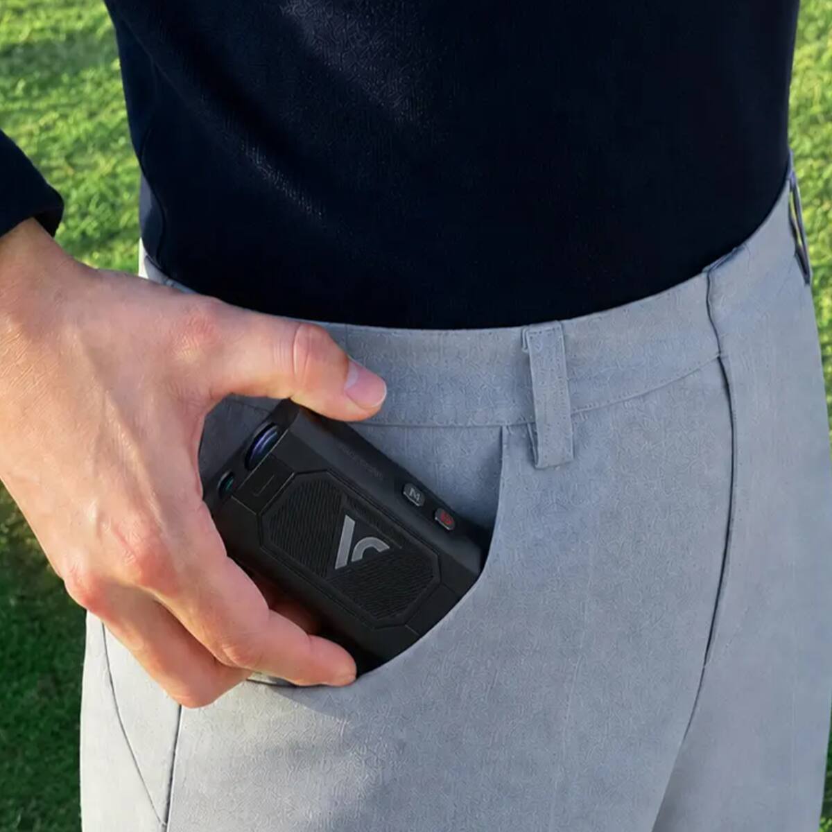 Alt View 4. Voice Caddie - Voice Caddie EL3 Laser Golf Rangefinder w/Ball-to-Pin Mode Auto Slope 6X Magnification Scan Mode V-Algorithm A.I. Magnet - Black.