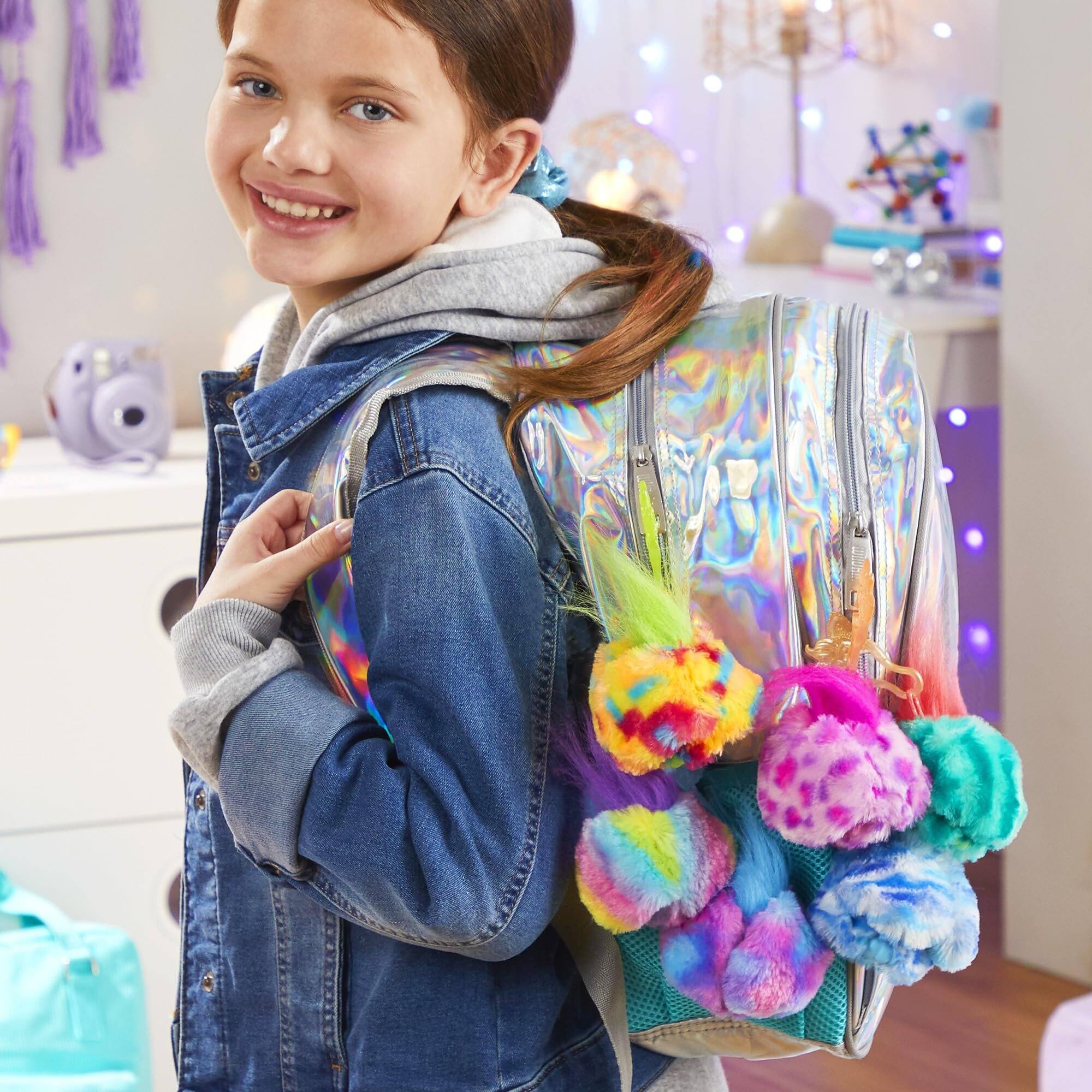 Alt View 2. Hasbro - Furby Furblets Interactive Mini Plush 2-pack Pix-Elle & Ooh-Koo, 45+ sounds, keychain clips, Ages 6+ - Multicolour.