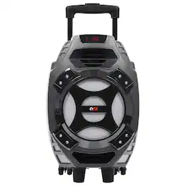 QFX - Portable Bluetooth True Wireless Speaker PBX-61081BT, LEDs, Remote - Silver