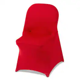 VEVOR - 50 Pcs Chair Covers, Polyester Spandex Chair Cover, Stretch Slipcovers for Wedding Party Dining Banquet - Red