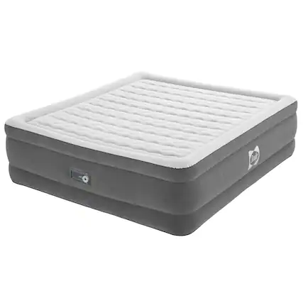 Front. Bestway - Sealy Tritech Air Mattress: 22" King - Built-in AC Pump - Multicolored.