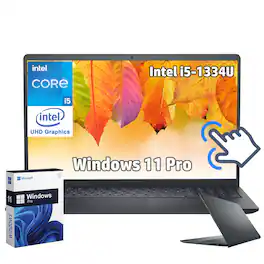Dell - Inspiron 15.6" 2K Touchscreen Laptop - Intel Core i5 1334U - 16GB RAM- 512GB SSD - Windows 11 Pro - Carbon Black