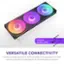 Versatile Connectivity: Connect a single cable to an NZXT controller (sold separately) for CAM control or use the included splitter for motherboard connection.