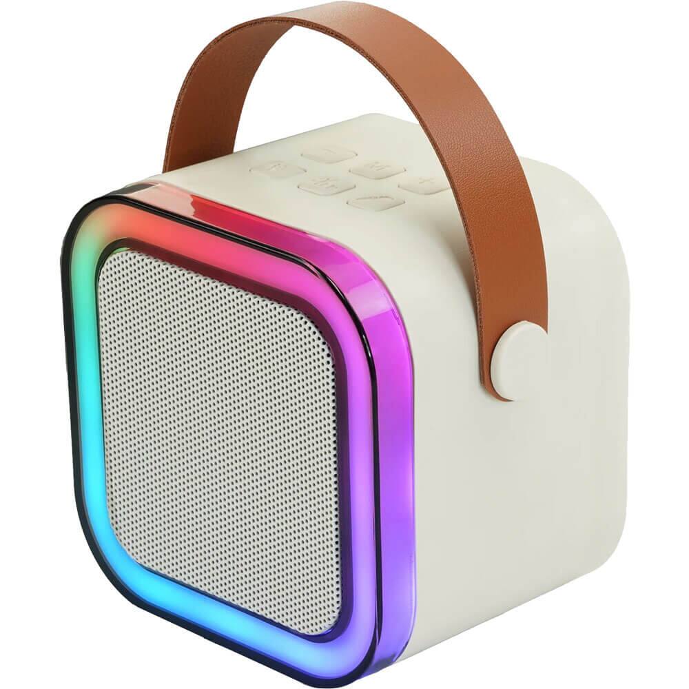 Alt View 1. Supersonic - Supersonic IQ708K Mini Bluetooth RGB Karaoke Speaker with Wireless Mic - Sahara - Black.