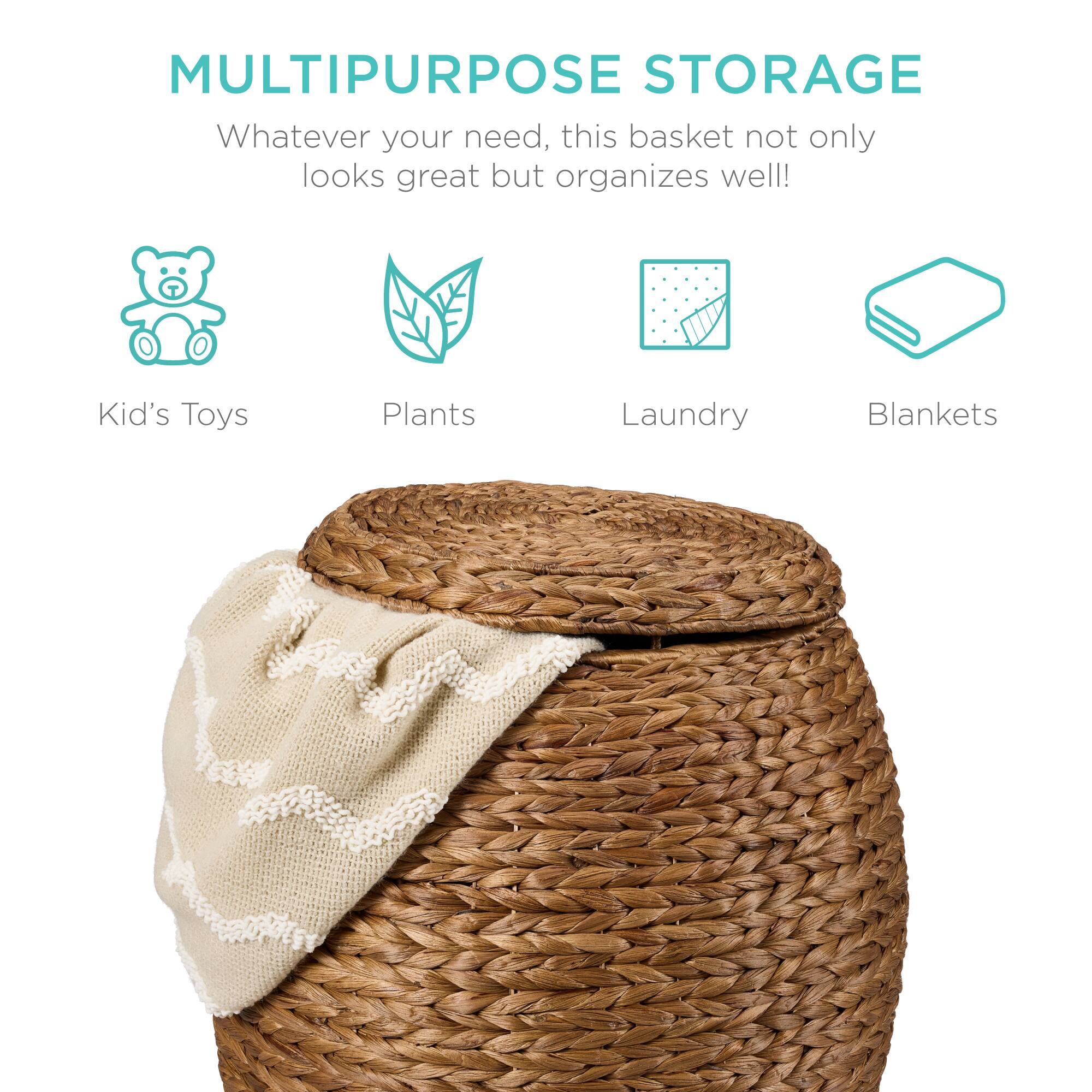 MULTIPURPOSE STORAGE

Whatever your need, this basket not only looks great but organizes well!

- Kid's Toys
- Plants
- Laundry
- Blankets