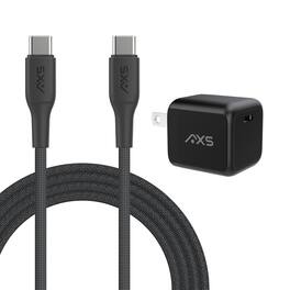 AXS - PROCharge 30W USB-C PD GaN Wall Charger with USB-C Braided Cable (4 FT)