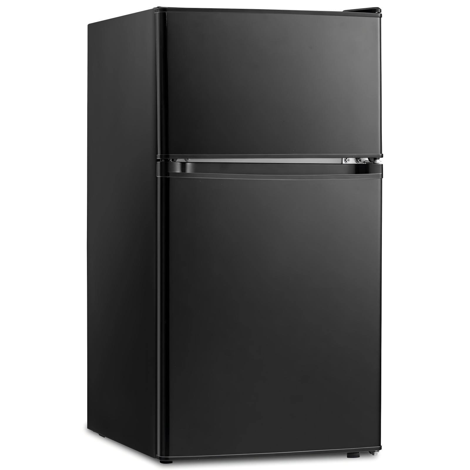Front. Ecooso - 3.2 Cu. Ft. Compact Mini Fridge with Adjustable Thermostat, Quiet Small Refrigerator for Dorm & Office - Black.