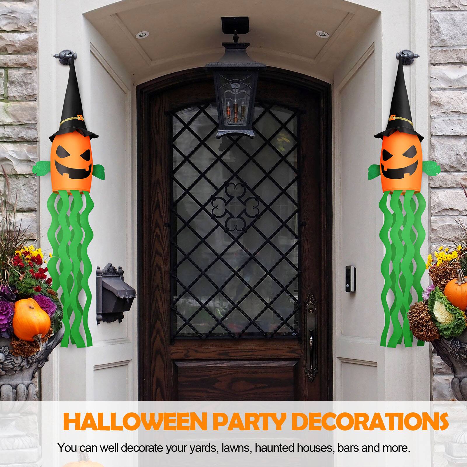 HALLOWEEN PARTY DECORATIONS  
You can well decorate your yards, lawns, haunted houses, bars and more.