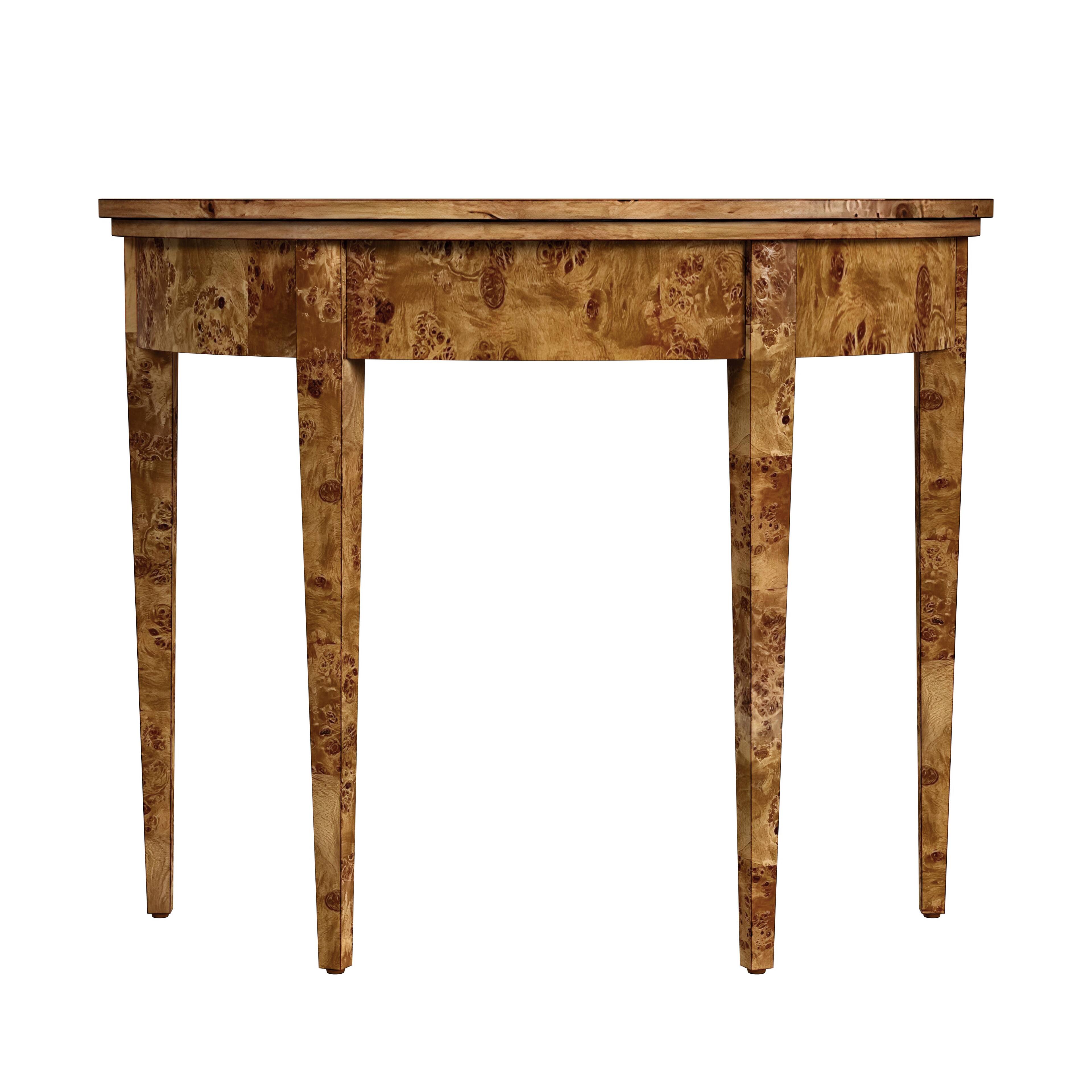 Alt View 1. Butler Specialty - Hampton 36 in. W Demilune Wood 1 Drawer Console Table - Medium Brown.