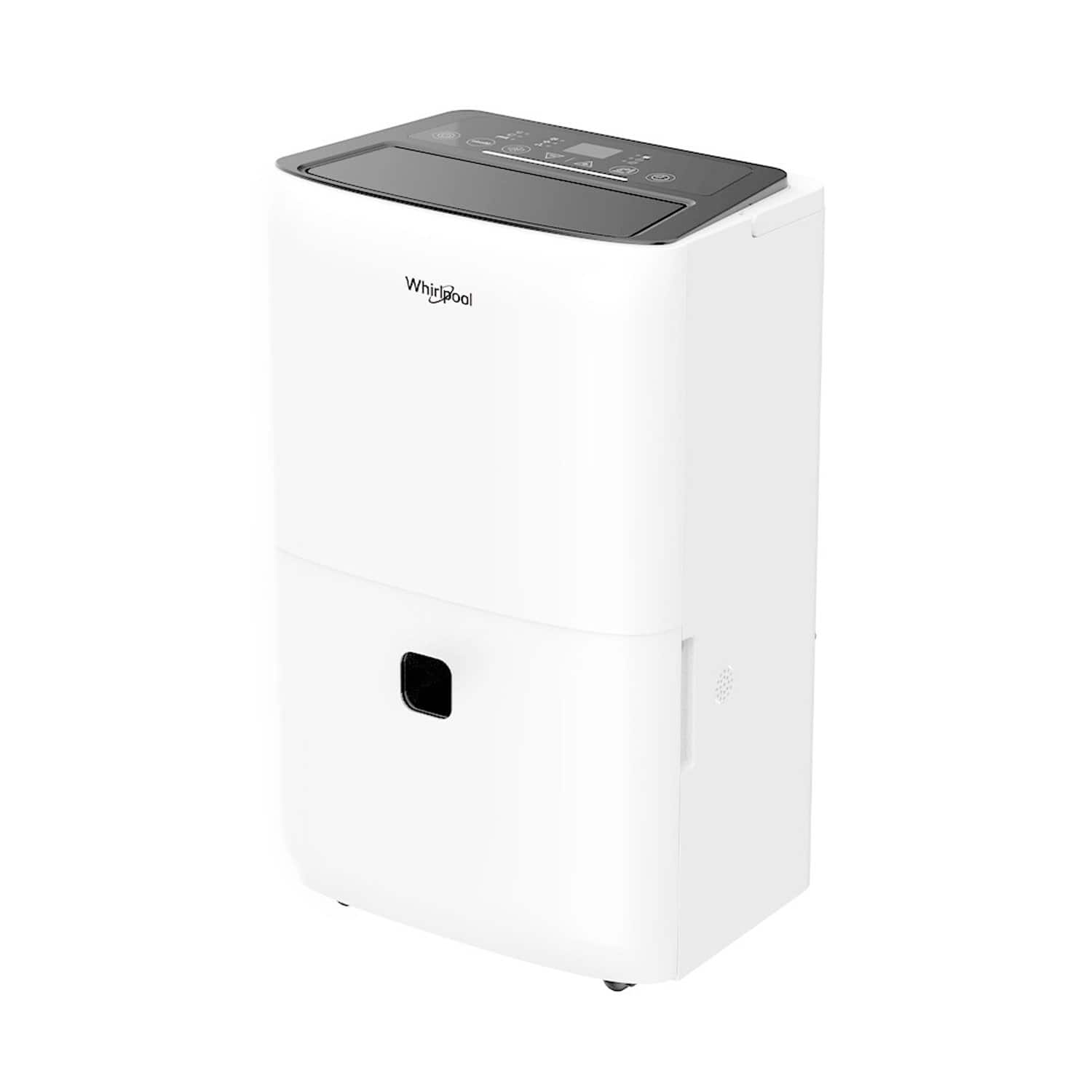 Front. Whirlpool - 32 Pint 1500 Sq. Ft 14.8 quart Energy Star Certified Dehumidifier in White - White.