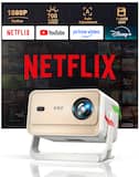 Xgody - N6 PRO Smart Projector Compatible with Netflix 1080P FHD 700ANSI WiFi 6 BT 5.4 Auto Align Voice Control