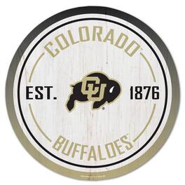 WinCraft - Colorado Buffaloes 14" Established Year Circular Wood Sign - Multicolor