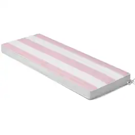 Crestlive Products - Outdoor Settee Bench Seat Cushion Patio Swing Cushion Loveseat Cushion - Pink White