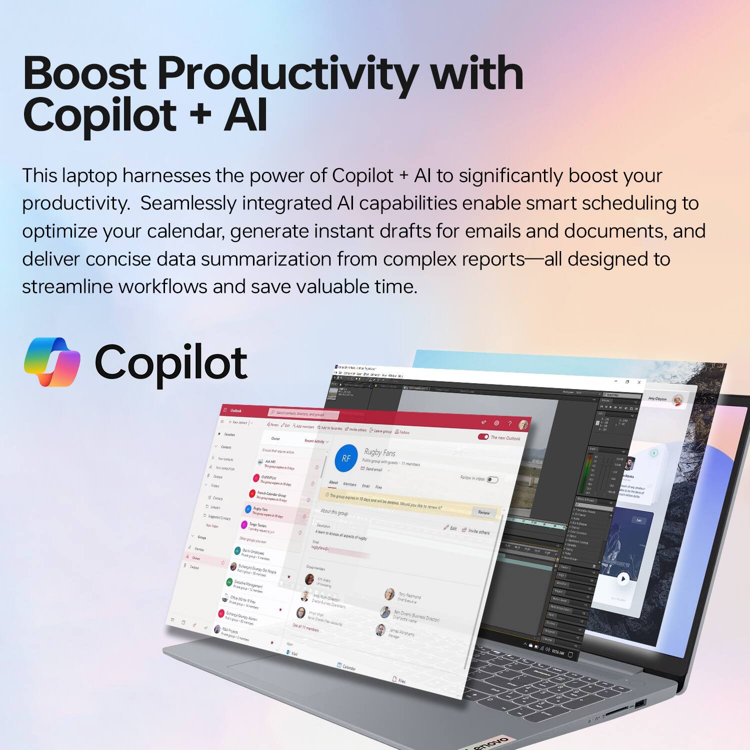 Boost Productivity with Copilot + AI

This laptop harnesses the power of Copilot + AI to significantly boost your productivity. Seamlessly integrated AI capabilities enable smart scheduling to optimize your calendar, generate instant drafts for emails and documents, and deliver concise data summarization from complex reports—all designed to streamline workflows and save valuable time.

Copilot