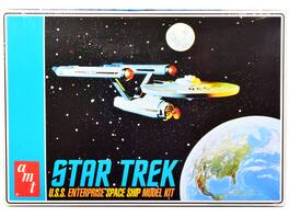 Skill 2 Model Kit U.S.S. Enterprise NCC-1701 Space Ship "Star Trek" 1/650 Scale Model by AMT - White