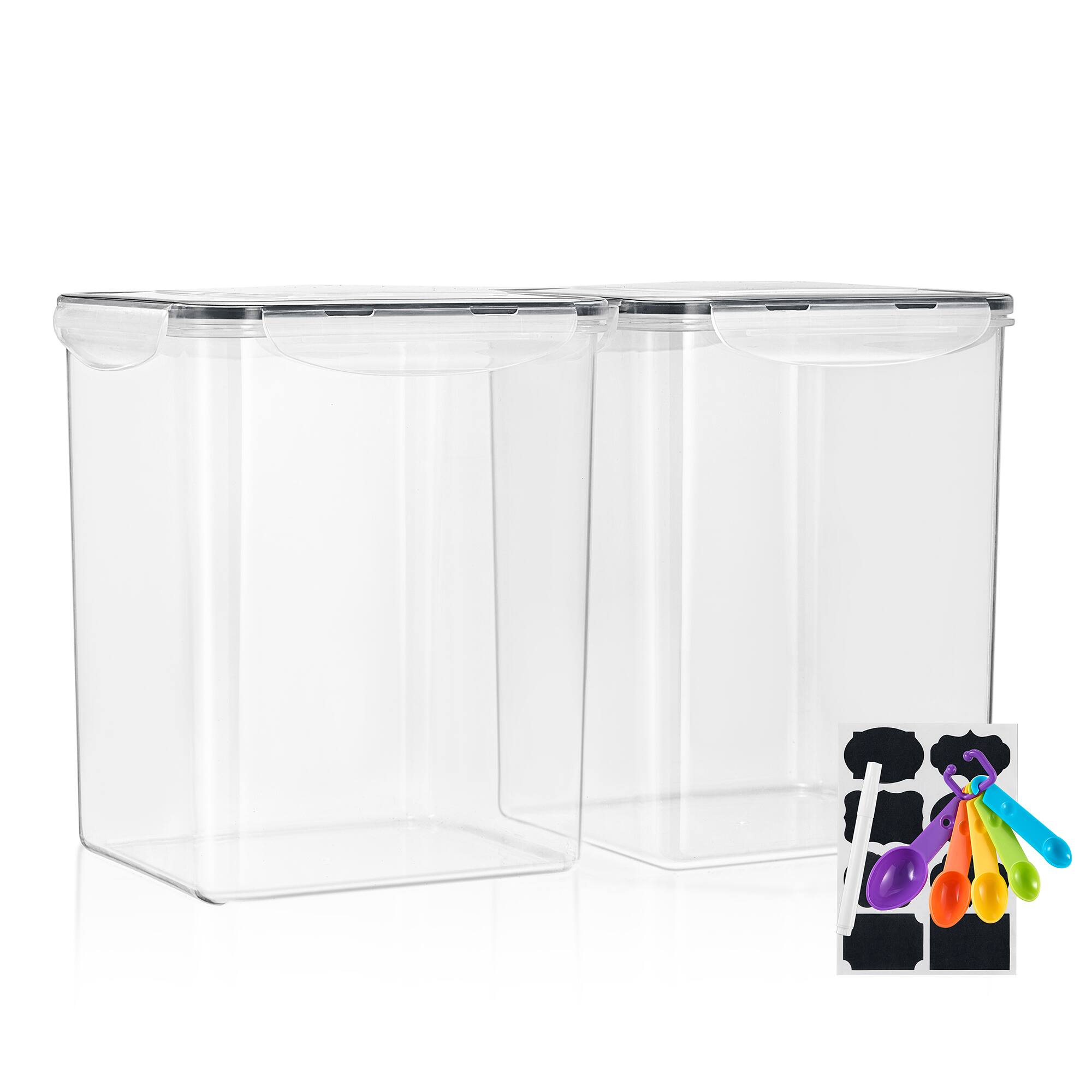 Alt View 1. Sorbus - Sorbus 2 Pack Airtight (5qt/170oz) Food Storage Containers with Lids, Labels & Marker -Store Baking Supplies - Clear.