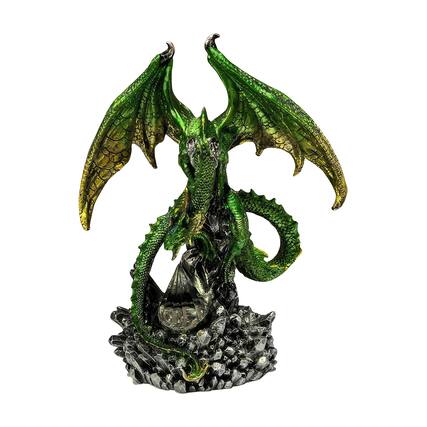 Front. FC Design - FC Design 10.25"H LED Dragon with Icicle Figurine Statue Office/Computer Desk Tabletop Medieval Gaming Home Decor Gift - Multi-Color.