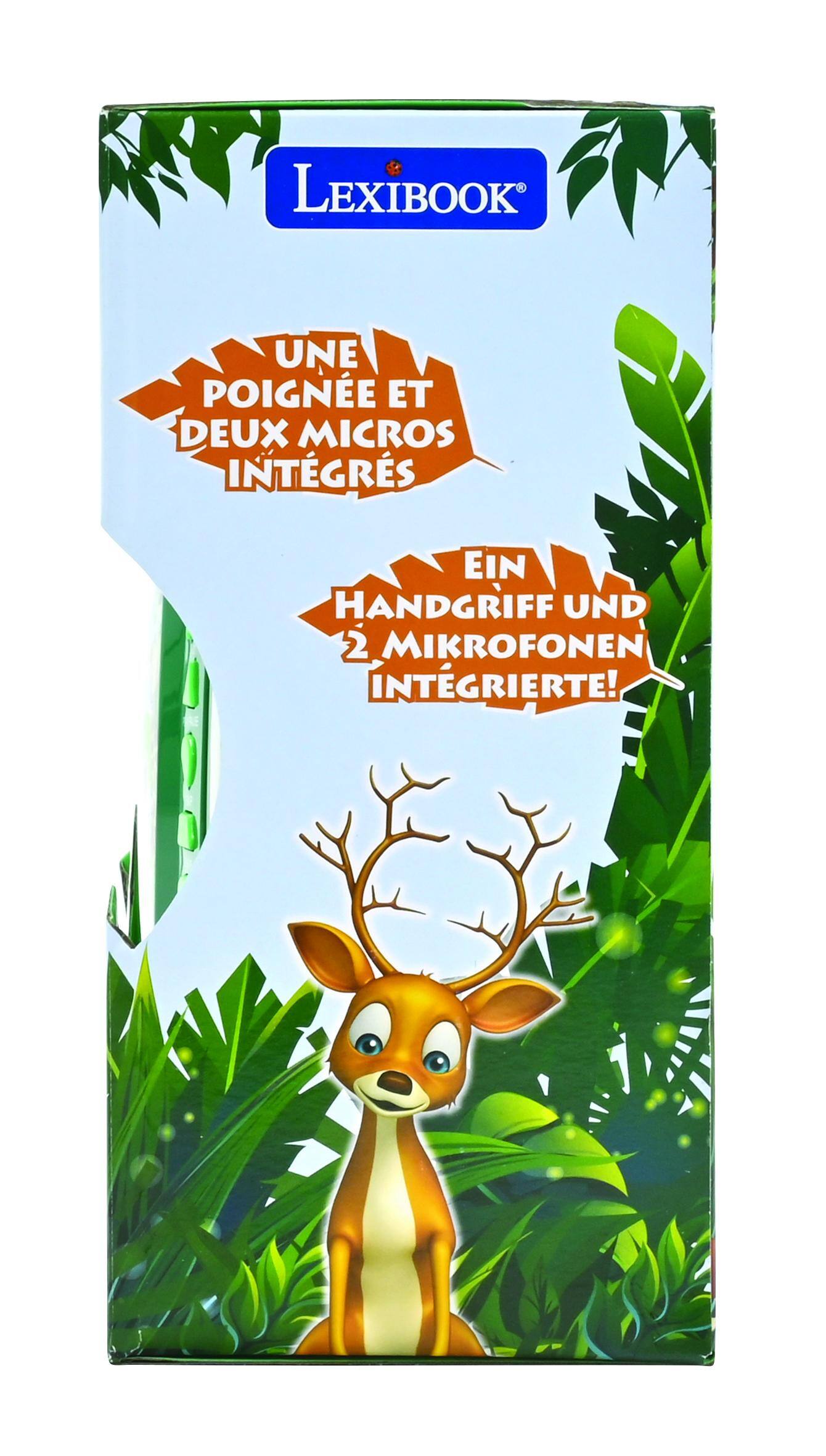 LEXIBOOK  
UNE POIGNÉE ET DEUX MICRO INTÉGRÉS  
EIN HANDGRIFF UND 2 MIKROFONEN INTÉGRÉE!