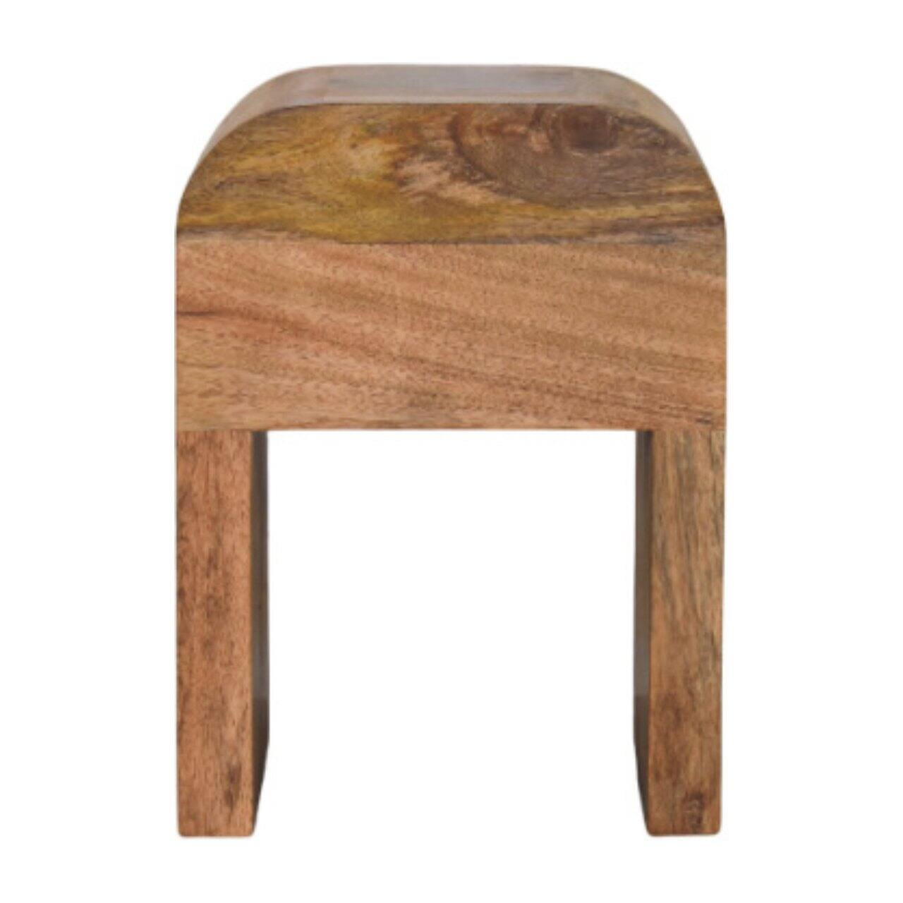 Alt View 5. Artisan Furniture - Artisan Furniture Solid Wood Mini Darcy Oak-ish Nightstand with Curved Edges - Oak.