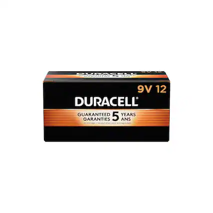 DURACELL
9V 12
GUARANTEED 5 YEARS
GARANTIES 5 ANS
in storage / lorsqu'elles sont entreposées