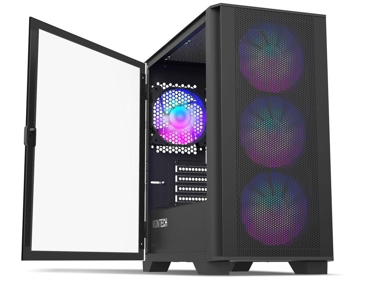 Angle. Montech - Montech AIR 100 ARGB microATX Tower - Black.