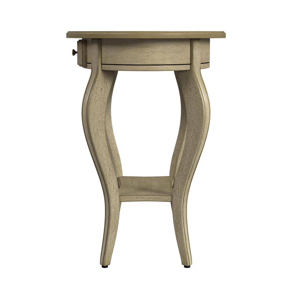 Alt View 1. Butler Specialty - Jeanette Oval Wood Side Table - Beige.