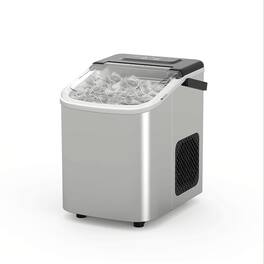 Loheer - Portable Ice Maker Countertop 26 lbs Daily Bullet Ice Machine for RV Camping - Black