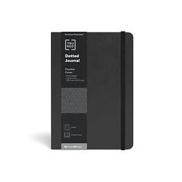 TRU RED - Medium Flexible Cover Dotted Journal, 5 1/2" x 8" - Black