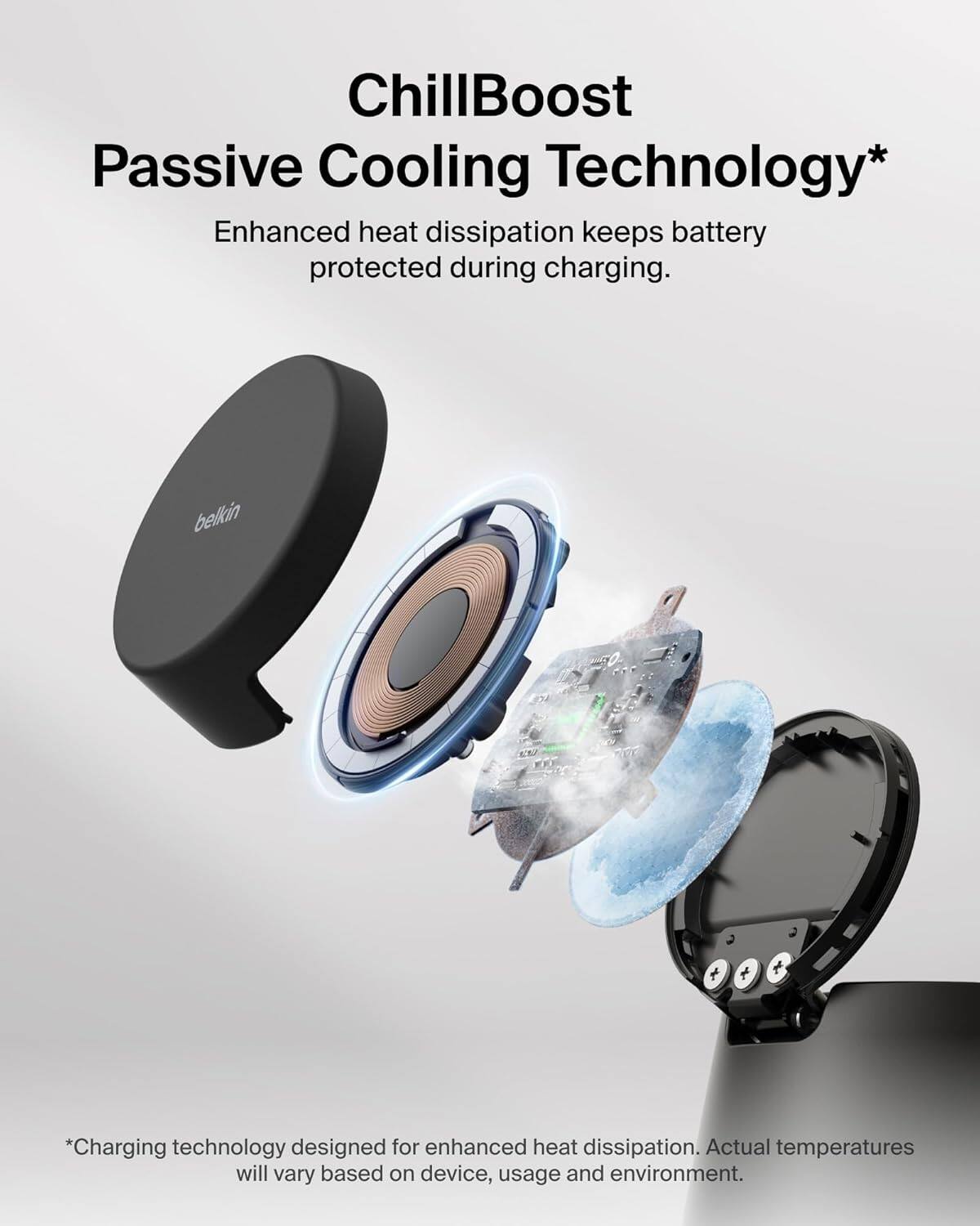 ChillBoost Passive Cooling Technology*  
Enhanced heat dissipation keeps battery protected during charging.

*Charging technology designed for enhanced heat dissipation. Actual temperatures will vary based on device, usage, and environment.