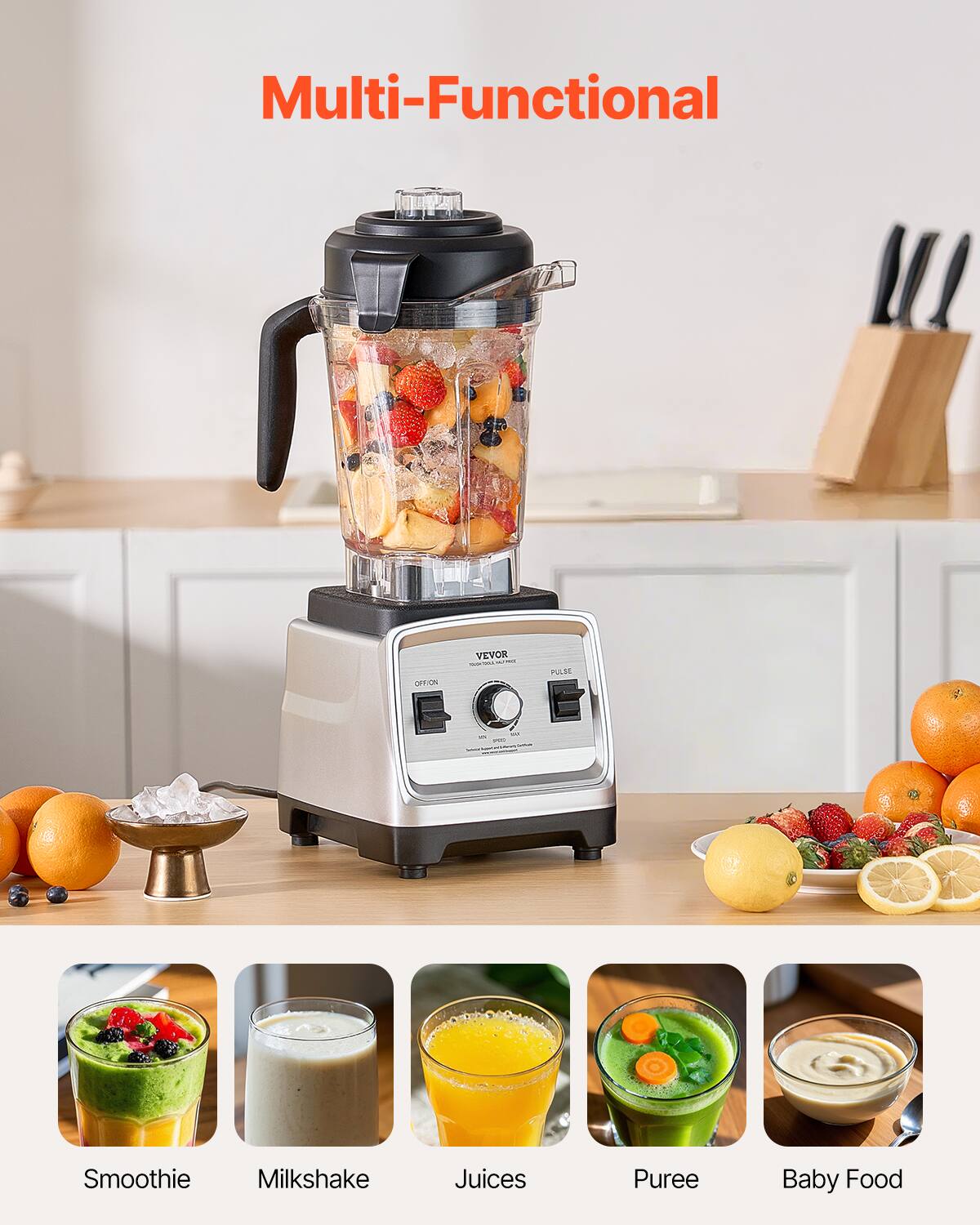 Multi-Functional HT 9 VEVOR PULM Smoothie, Milkshake, Juices, Puree, Baby Food