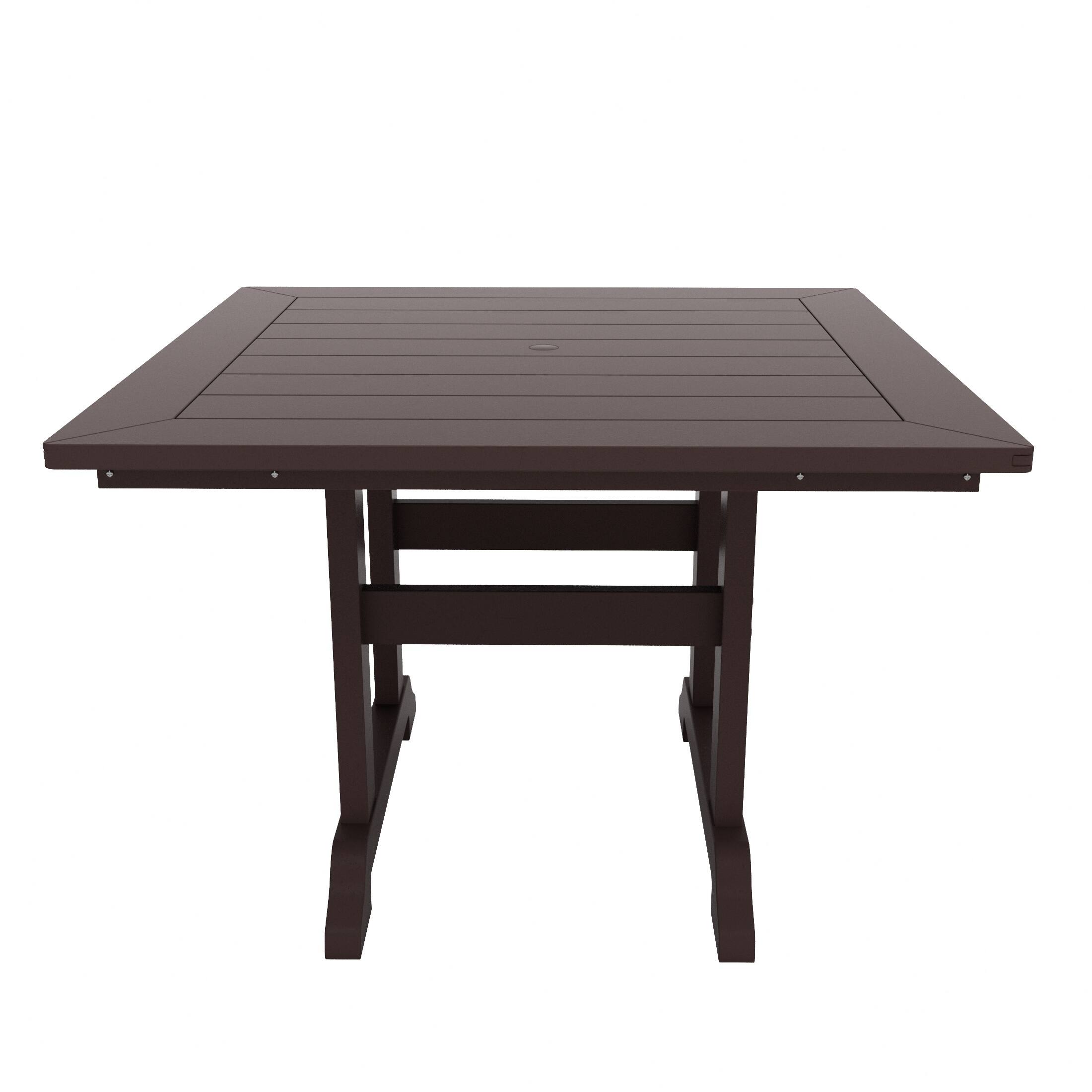 Left. WestinTrends - WestinTrends Malibu 43" Outdoor Patio Square Dining Table - Dark Brown.
