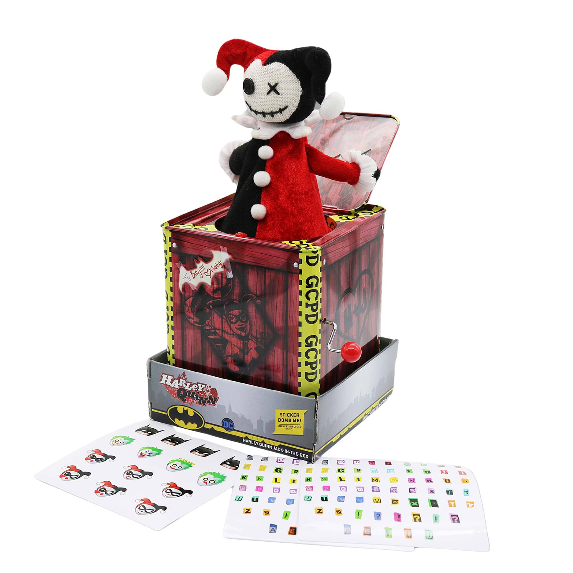 DC Comics - Harley Quinn Jack-In-The-Box With Stickers - Red