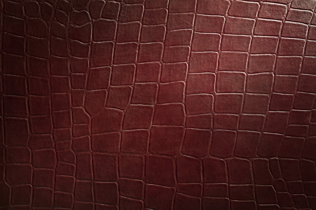 Front. JennAir - Croc 24" Leather Cuts Collection Wine Column Panel - Red Croc.