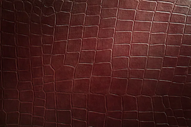 Front. JennAir - Croc 18" Leather Cuts Collection Wine Column Panel - Red Croc.