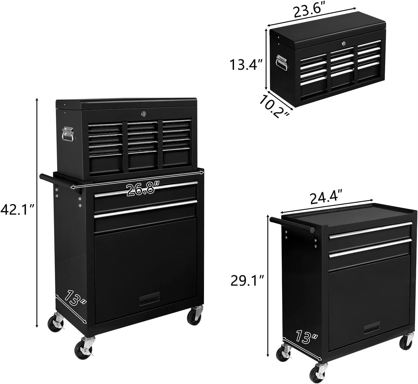 23.6" x 13.4" x 10.2"  
42.1" x 26.8" x 13"  
24.4" x 29.1" x 13"