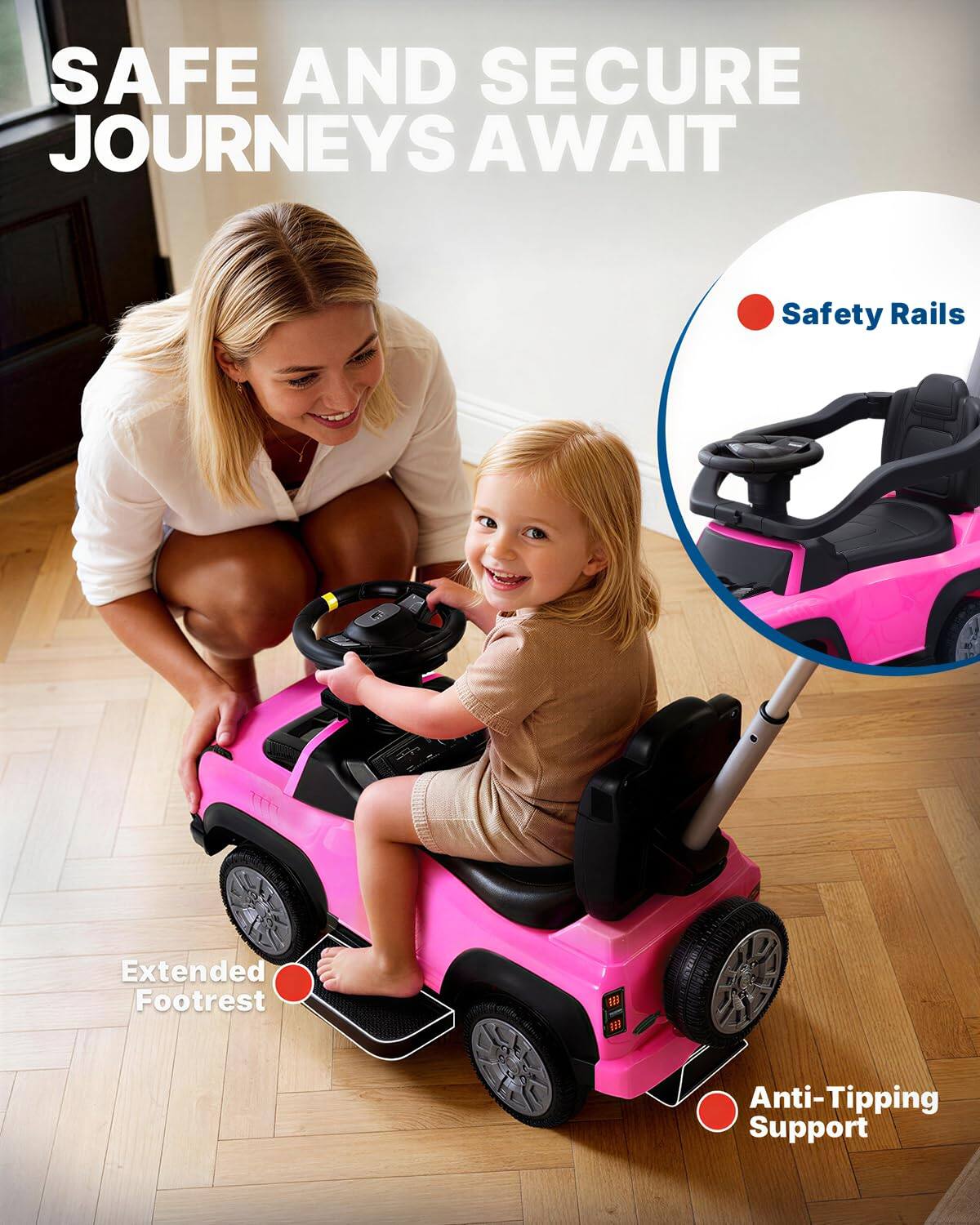 SAFE AND SECURE JOURNEYS AWAIT

Safety Rails T7 Extended Footrest AE B Anti-Tipping Support
