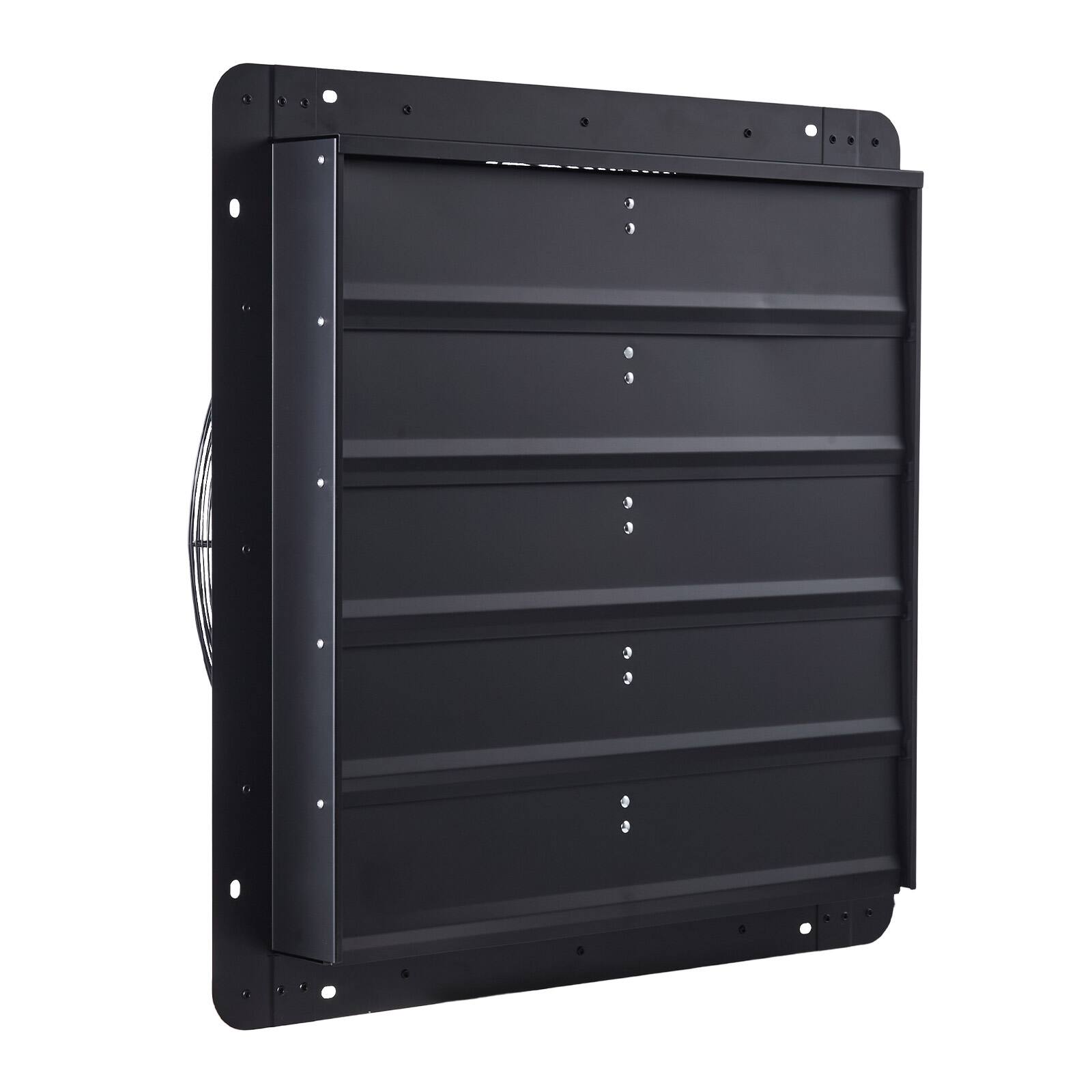 Alt View 5. VEVOR - 24 inch Shutter Exhaust Fan, Wall Mounted Attic Vent Fan with Variable Speed Controller, 4800 CFM, AC Motor - Black.