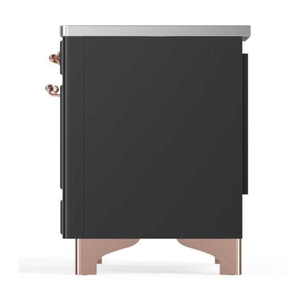 Alt View 3. ILVE - ILVE Majestic II 36 inch Induction Range with 5 Elements (Graphite Matte, Copper Trim) - Graphite Matte.
