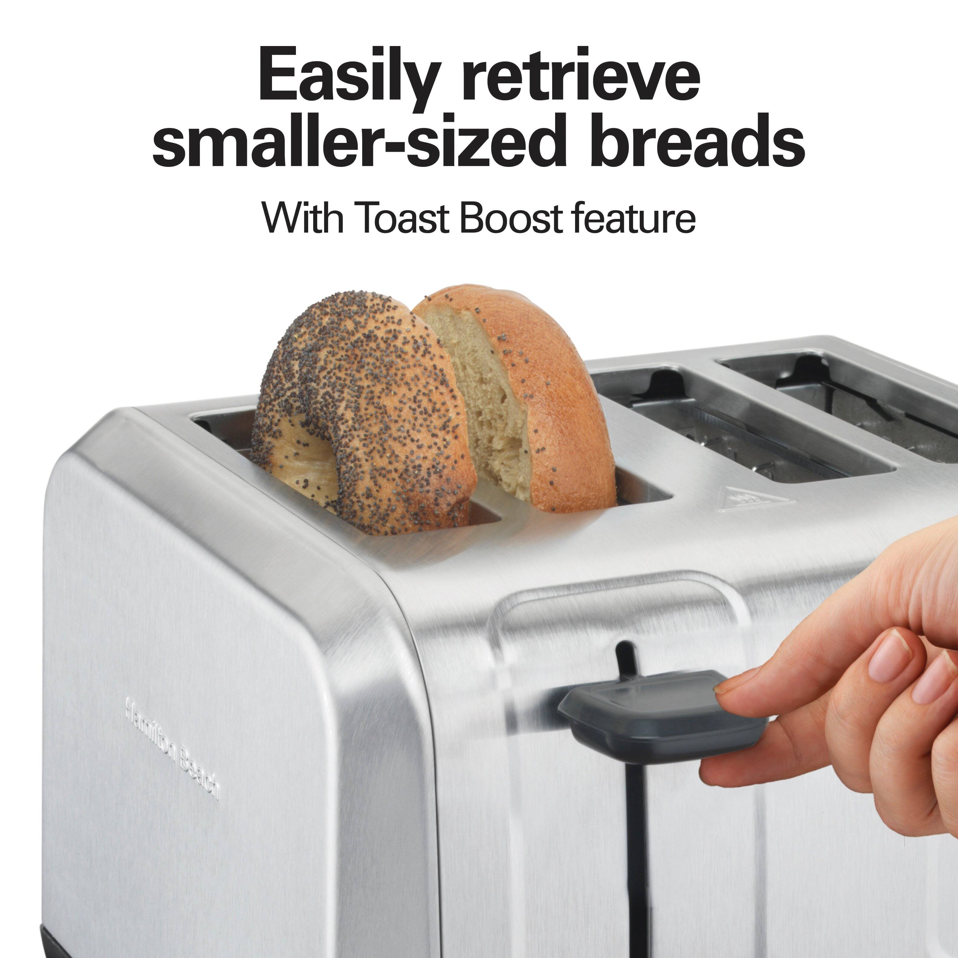 Easily retrieve smaller-sized breads  
With Toast Boost feature