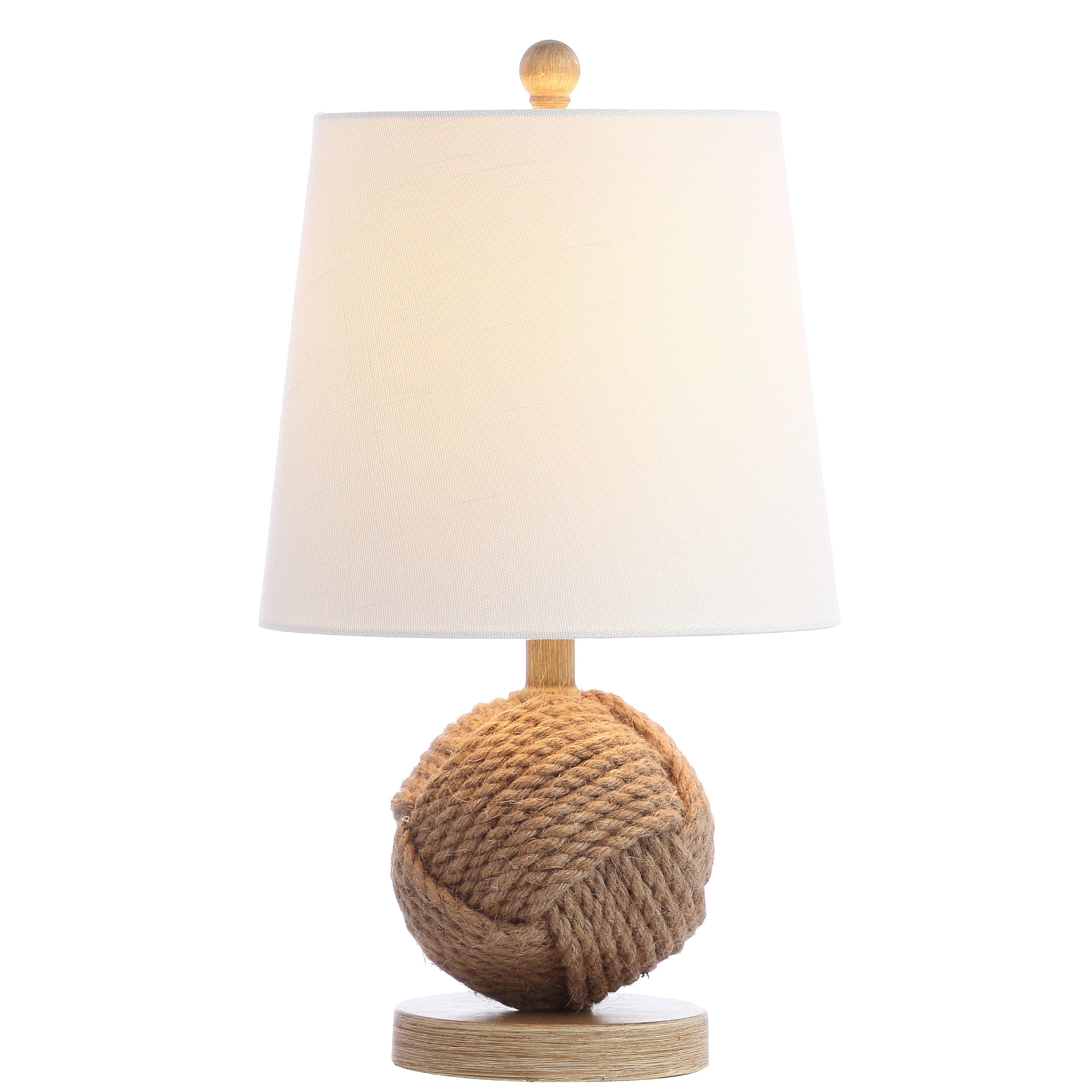 "Jonathan Y - Monkey Fist 18"" Rope Ball LED Table Lamp - Natural" price history on PriceWatchPro