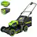 Sure, here is the corrected and grouped text from the image:
- Greenworks Pro
- Greenworks
- 60V
- 17"